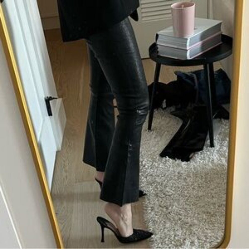 Rag & Bone leather crop pants